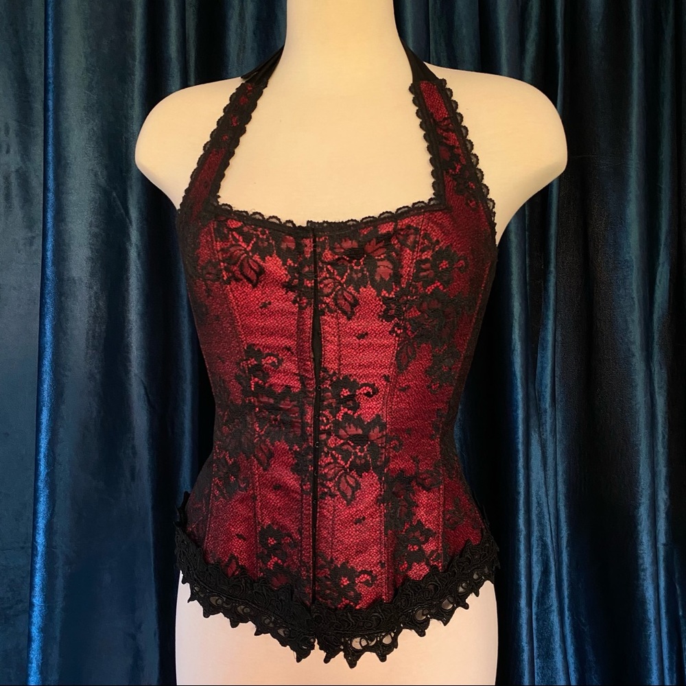 Fredricks’s of Hollywood Black and Red Lace Corset